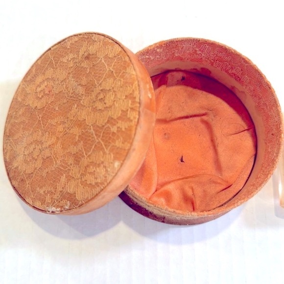 Vintage Eau De Joy Jean Patou Paris Mini Empty Perfume Bottle & Lace Perfume Box - Picture 3 of 3